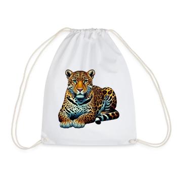 Leopard - Turnbeutel - Weiß - Vorne