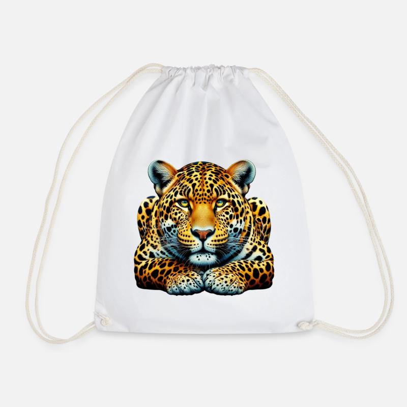Leopard - Turnbeutel - Weiß