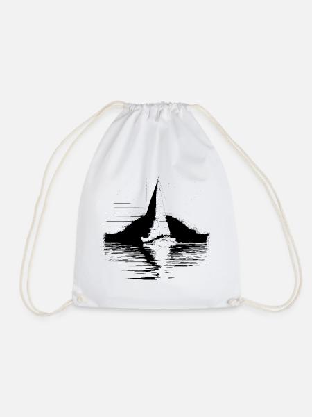 Segelschiff - Turnbeutel - Weiß