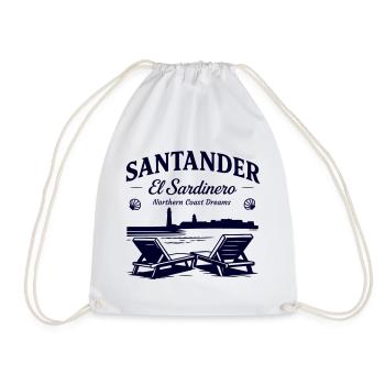 Santander El Sardinero Strand - Traum an der Nordküste - Turnbeutel - Weiß - Vorne