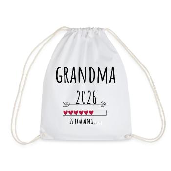 Futur grand-mère 2026 Cadeau Grossesse - Sac de sport léger - blanc - Devant