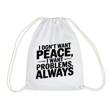 Conception de citation audacieuse et provocante, drôle de mème disant - Sac de sport léger - blanc - Devant