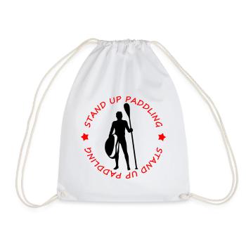 Stand Up Paddling - Drawstring Bag - white - Front