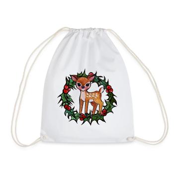 Fauve en couronne de houx - Sac de sport léger - blanc - Devant