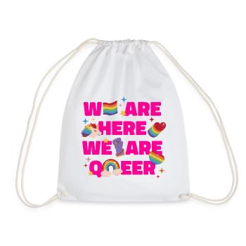 Queeres Pride Pinkes Statement - Turnbeutel - Weiß - Vorne