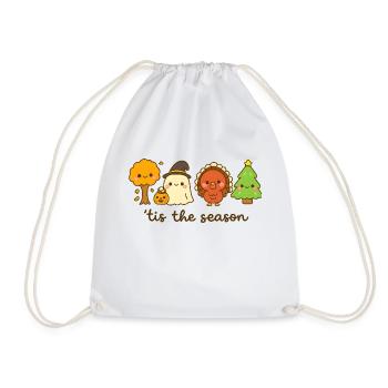 Es ist die Jahreszeit Cute Holiday Crew, Weihnachten - Turnbeutel - Weiß - Vorne