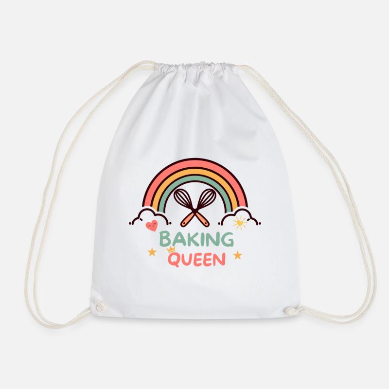 Baking Queen Rainbow - Turnbeutel - Weiß