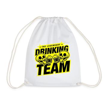 Drinking Team Skelett Bier - Turnbeutel - Weiß - Vorne