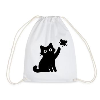 Chat drôle - Sac de sport léger - blanc - Devant