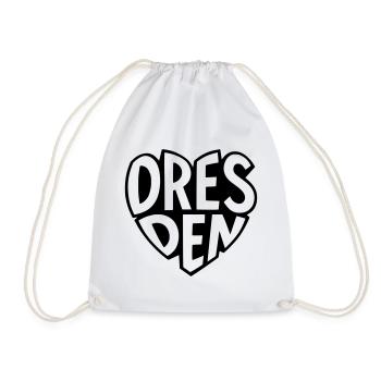 Stylish Dresden Typo - Drawstring Bag - white - Front