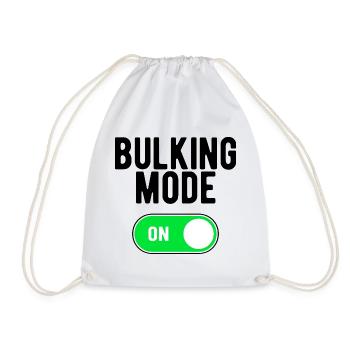 Bulking Mode On Fun Gym Fitness - Drawstring Bag - white - Front