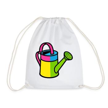 Arrosoir pop art coloré outil de jardinage - Sac de sport léger - blanc - Devant