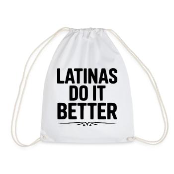 Latinas Do It Better - Drawstring Bag - white - Front