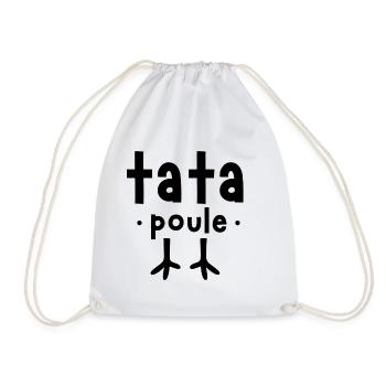 tata poule / t-shirt humour tata - Sac de sport léger - blanc - Devant