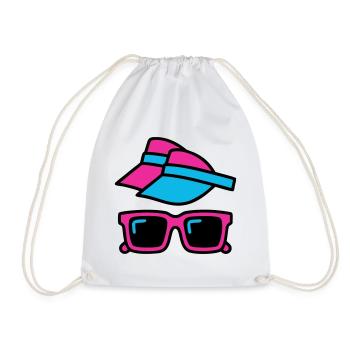 Ensemble de lunettes pare-soleil des années 80 - Sac de sport léger - blanc - Devant
