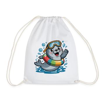 drôle de phoque - Sac de sport léger - blanc - Devant