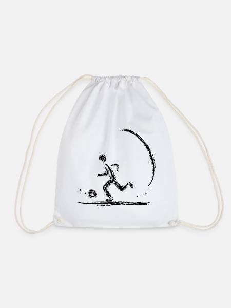 Dynamischer Fußballspieler Abstrakt Sport Design - Turnbeutel - Weiß