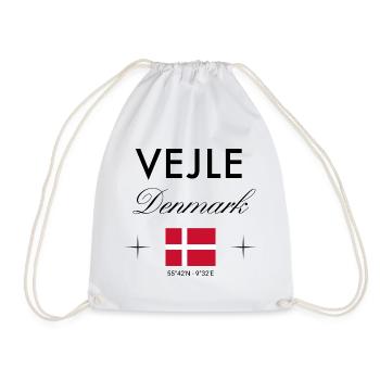 Vejle, coordonnées Danemark, voyage, souvenir - Sac de sport léger - blanc - Devant