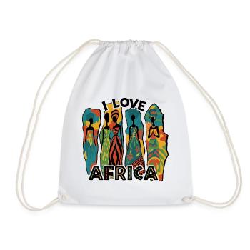 ICH LIEBE AFRIKA - Turnbeutel - Weiß - Vorne