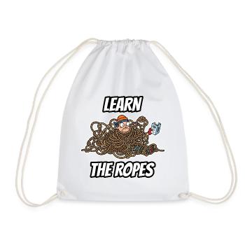 Learn the Basics – Witzige, wörtliche Idiom-Zeichentrickserie - Turnbeutel - Weiß - Vorne