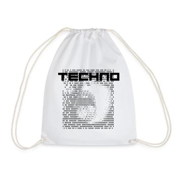 Techno-cyber-futuristische Ascii-Kunst - Turnbeutel - Weiß - Vorne
