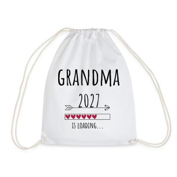 Pregnancy Announcement – Oma 2027 Geschenk - Turnbeutel - Weiß - Vorne