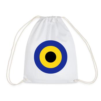 circles - Drawstring Bag - white - Front