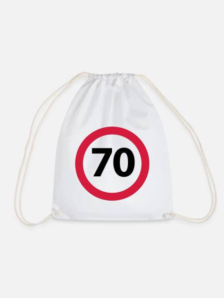 70th Birthday - Drawstring Bag - white
