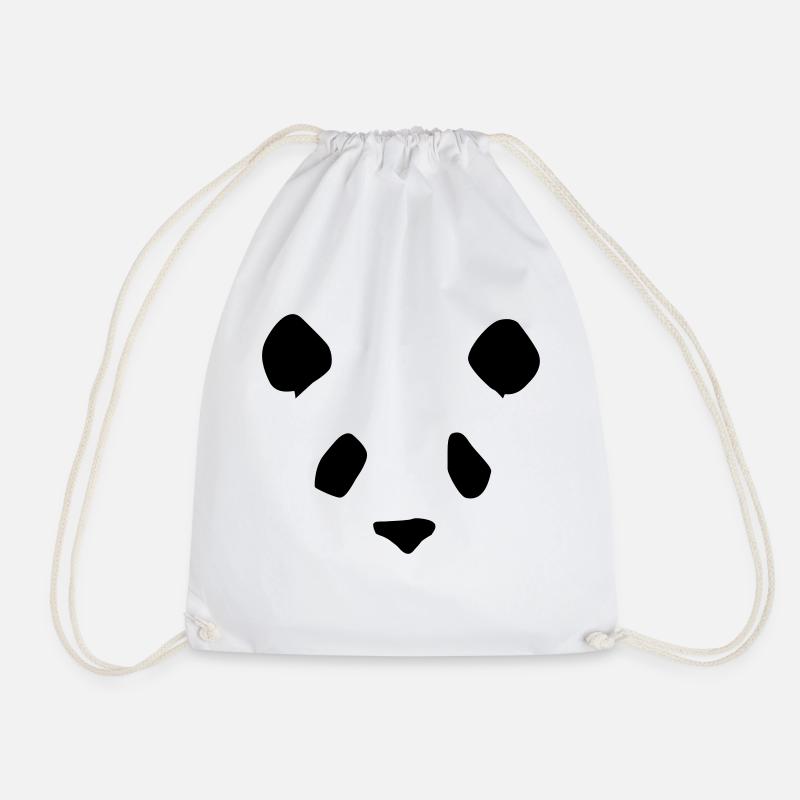 PANDA - Drawstring Bag - white