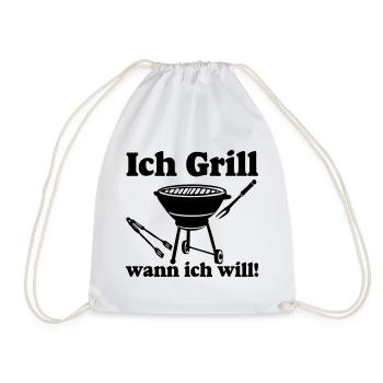 Grillkönig,Grillen,BBQ , Ich Grill (25) - Turnbeutel - Weiß - Vorne
