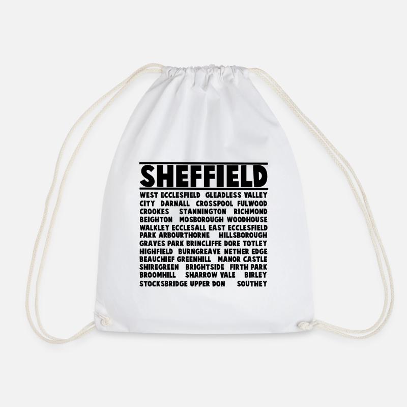 Sheffield City - Drawstring Bag - white