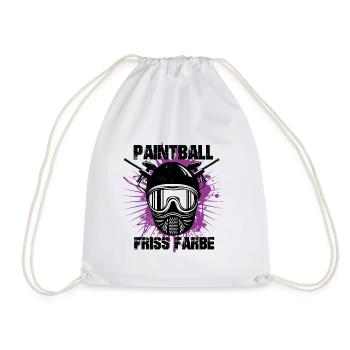 Paintball - Friss Farbe - Turnbeutel - Weiß - Vorne