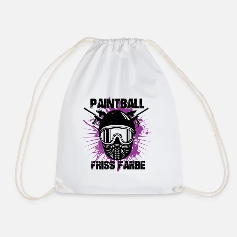 Paintball - Friss Farbe - Turnbeutel - Weiß