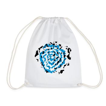 abstract - Drawstring Bag - white - Front