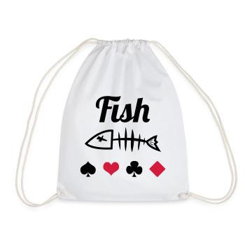 Poker : Fish - Sac de sport léger - blanc - Devant