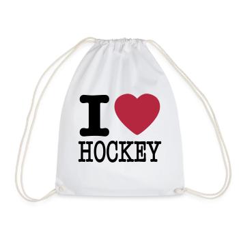 i love hockey / I heart hockey - Sac de sport léger - blanc - Devant