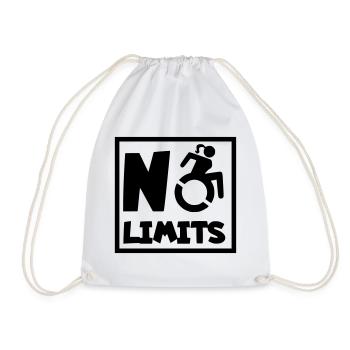 Aucune limite pour cette dame en fauteuil roulant # - Sac de sport léger - blanc - Devant