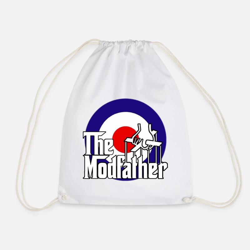 the modfather - Drawstring Bag - white