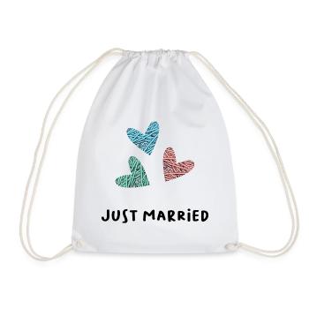 JUST MARRIED. ES LEBE DIE EHE. VALENTINSTAG - Turnbeutel - Weiß - Vorne
