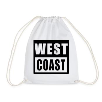 West Coast Design Hip Hop - Turnbeutel - Weiß - Vorne