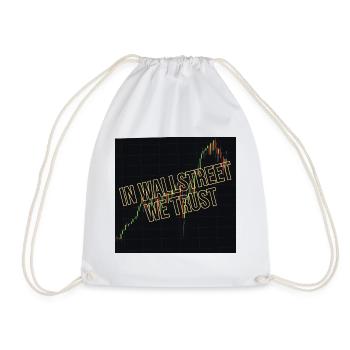 Wall Street We Trust Financial Motive - Drawstring Bag - white - Front
