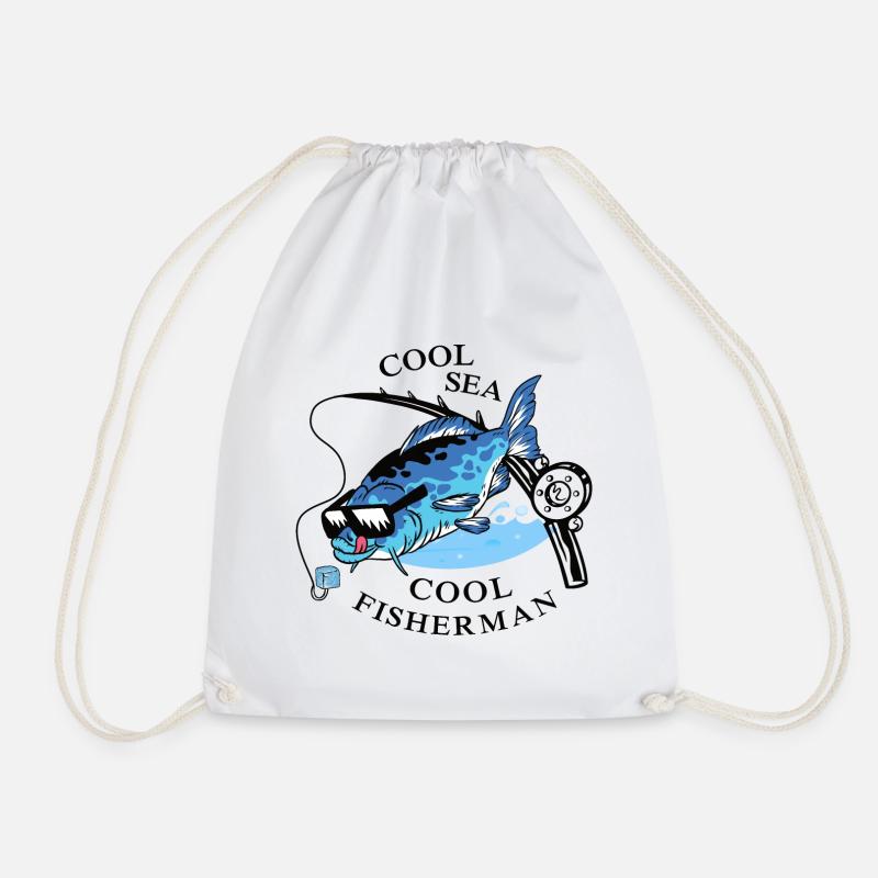 Coole Angler - Turnbeutel - Weiß