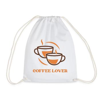 Tasse de cadeaux de café avec t-shirt de barista amusant - Sac de sport léger - blanc - Devant