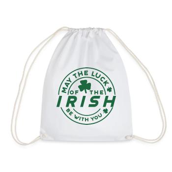 May The Luck Be With You - St. Patrick's Day - Drawstring Bag - white - Front