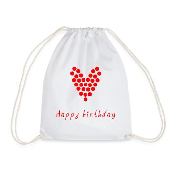 ALLES GUTE ZUM GEBURTSTAG!. ALLES GUTE ZUM GEBURTSTAG!. JAHRESTAG. - Turnbeutel - Weiß - Vorne