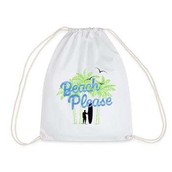 Plage s’il vous plaît surfer - Sac de sport léger - blanc - Devant