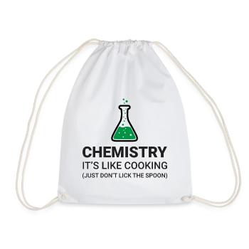 Chemistry, it's like cooking - Drawstring Bag - white - Front