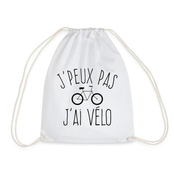 J'peux pas j'ai vélo - La vie sur 2 roues - Sac de sport léger - blanc - Devant