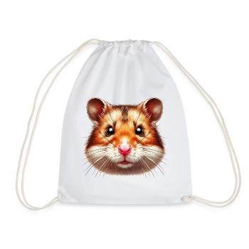 Hamster - Drawstring Bag - white - Front