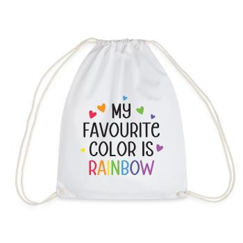 LGBT Pride Month - Meine Lieblingsfarbe ist Regenbogen - Turnbeutel - Weiß - Vorne